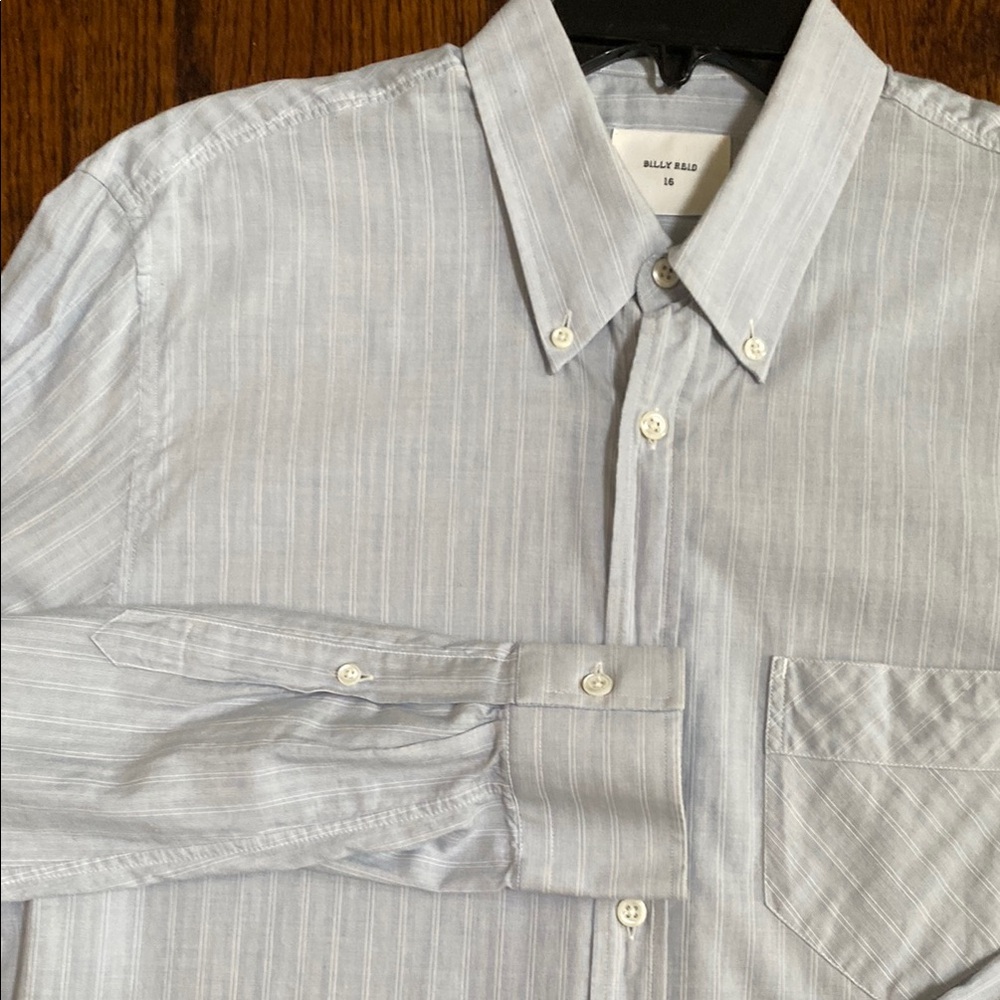 Billy Reid LS Button Up Shirt Stripe Size 16